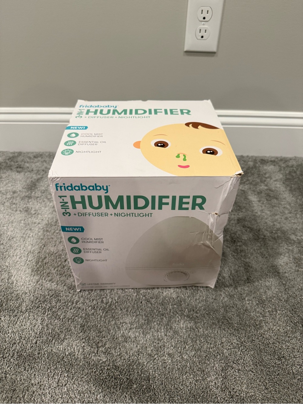 fridababy 3-in-1 Humidifier in Teal and White